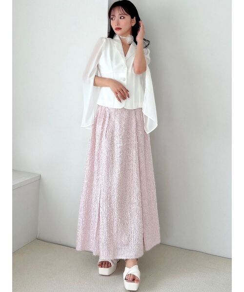 RESEXXY（リゼクシー）の「フラワーモチーフシアーコサージュ（チョーカー・レディース・アイボリー/ブラック・FREE）」の8枚目の写真