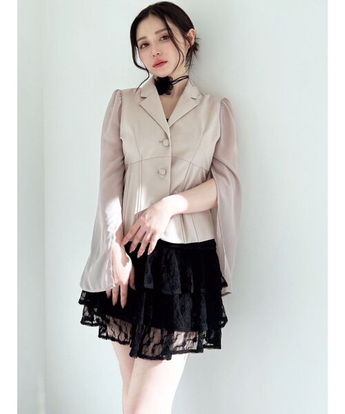 RESEXXY（リゼクシー）の「フラワーモチーフシアーコサージュ（チョーカー・レディース・アイボリー/ブラック・FREE）」の10枚目の写真