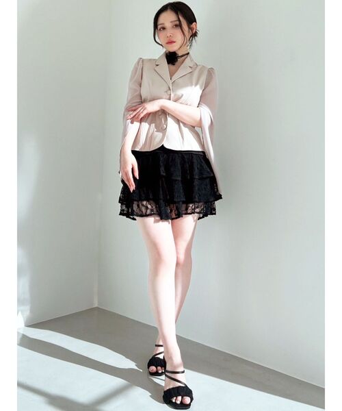 RESEXXY（リゼクシー）の「フラワーモチーフシアーコサージュ（チョーカー・レディース・アイボリー/ブラック・FREE）」の11枚目の写真