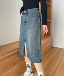 aimoha | 【aimoha】ハイウエストデニムスカート(デニムスカート)
