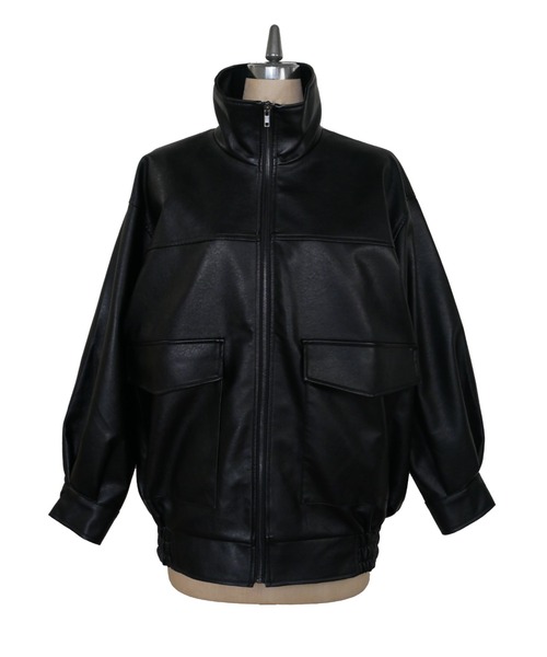 My shawty（ﾏｲｼｬｳﾃｨｰ）の「f/leather stand over blouson（ブルゾン・レディース・ダークブラウン/ブラック・FREE）」の13枚目の写真