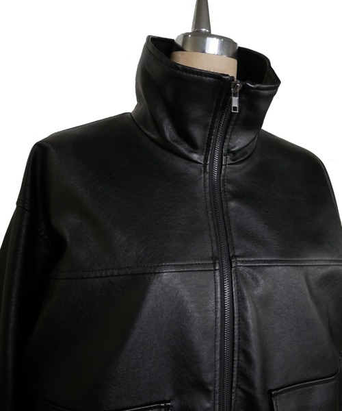 My shawty（ﾏｲｼｬｳﾃｨｰ）の「f/leather stand over blouson（ブルゾン・レディース・ダークブラウン/ブラック・FREE）」の15枚目の写真