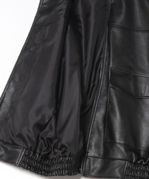 My shawty（ﾏｲｼｬｳﾃｨｰ）の「f/leather stand over blouson（ブルゾン・レディース・ダークブラウン/ブラック・FREE）」の19枚目の写真