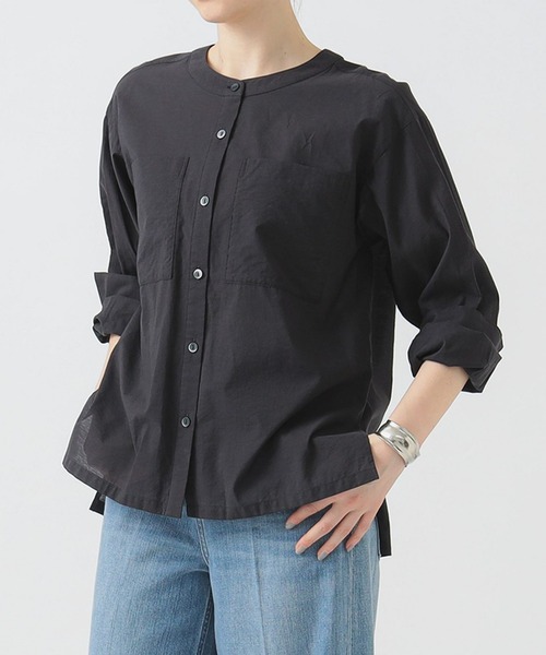 B:MING by BEAMS（ビーミングバイビームス）の「【手洗いOK】シアー シャツ（S～M）（シャツ/ブラウス・レディース・ブラック/オフホワイト/ミント・MEDIUM/SMALL）」の2枚目の写真