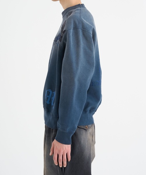 KHOKI(コッキ)の「【KHOKI / コッキ】 Vintage-effect sweatshirt(スウェット・メンズ・ネイビー・2/3)」の3枚目の写真