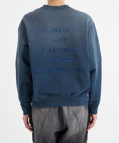 KHOKI(コッキ)の「【KHOKI / コッキ】 Vintage-effect sweatshirt(スウェット・メンズ・ネイビー・2/3)」の4枚目の写真