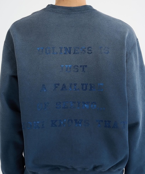 KHOKI(コッキ)の「【KHOKI / コッキ】 Vintage-effect sweatshirt(スウェット・メンズ・ネイビー・2/3)」の8枚目の写真