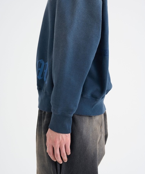 KHOKI(コッキ)の「【KHOKI / コッキ】 Vintage-effect sweatshirt(スウェット・メンズ・ネイビー・2/3)」の6枚目の写真