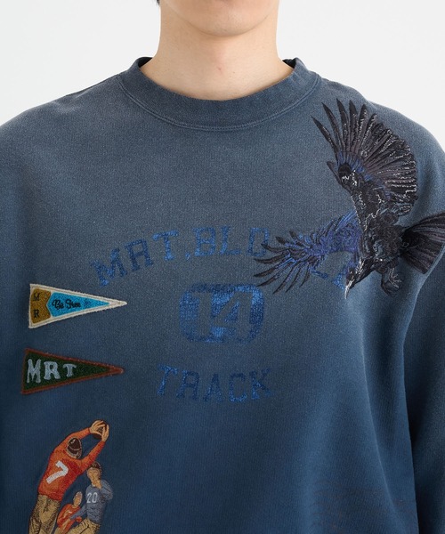 KHOKI(コッキ)の「【KHOKI / コッキ】 Vintage-effect sweatshirt(スウェット・メンズ・ネイビー・2/3)」の5枚目の写真