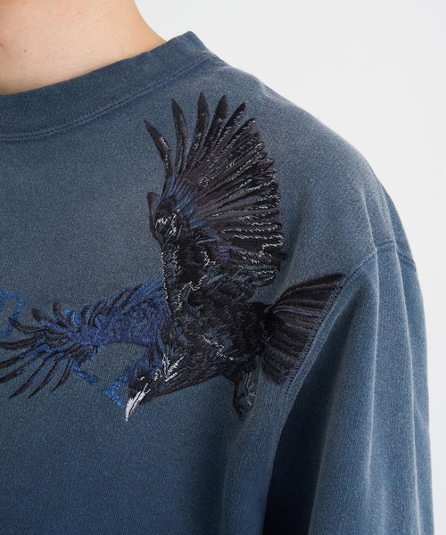 KHOKI(コッキ)の「【KHOKI / コッキ】 Vintage-effect sweatshirt(スウェット・メンズ・ネイビー・2/3)」の11枚目の写真
