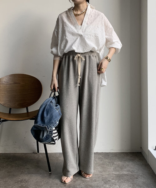 【WEB限定】ドロストスキッパーシャツ WEB限定】ドロストスキッパーシャツ（シャツ/ブラウス）｜DouDou
