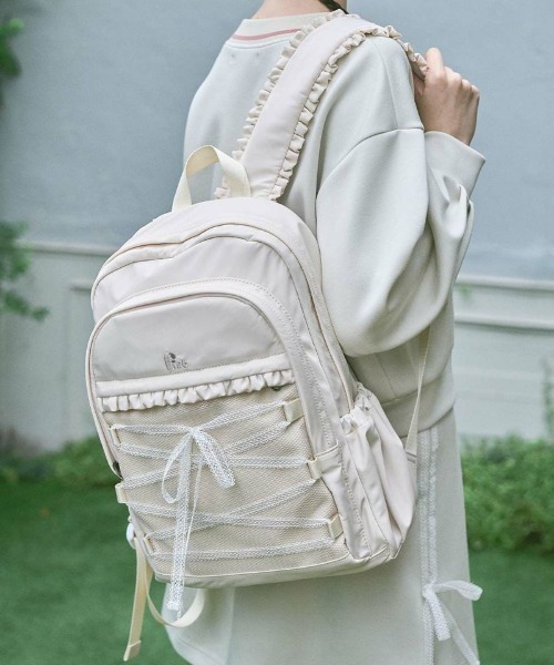 ZOZO限定】レースアップメッシュポケットリュック/fint フィント
