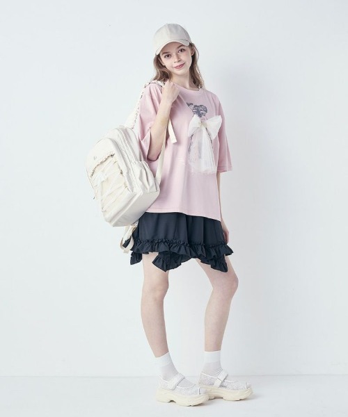 F i.n.t（フィント）の「レースアップメッシュポケットリュック