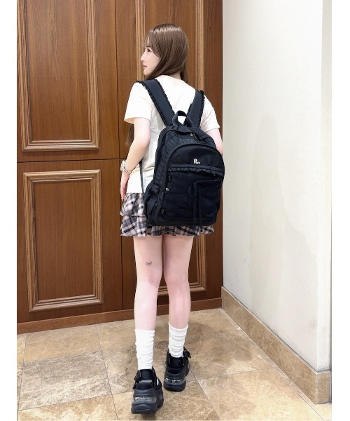 ZOZO限定】レースアップメッシュポケットリュック/fint フィント