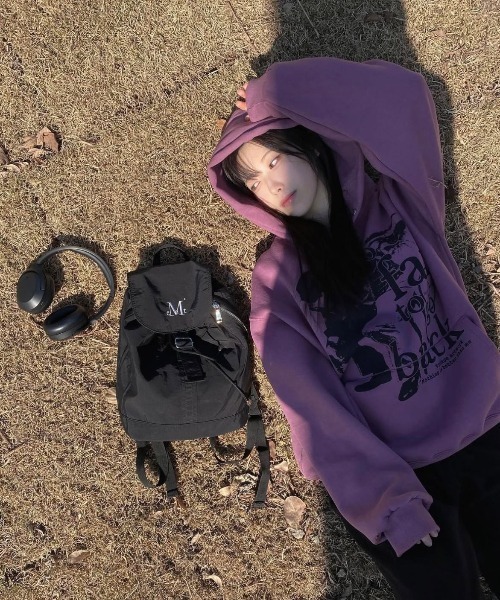 MUCENT（ムセント）の「【日本未発売/WEB限定】MUCENT(ムセント)/軽量 ミニ ドローコード ドローストリング ナップザック リュック バックパック/MUTE MINI BACK PACK（バックパック/リュック・レディース・ブラック/ブルー/ベージュ/カーキ・FREE）」の8枚目の写真