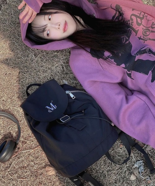 MUCENT（ムセント）の「【日本未発売/WEB限定】MUCENT(ムセント)/軽量 ミニ ドローコード ドローストリング ナップザック リュック バックパック/MUTE MINI BACK PACK（バックパック/リュック・レディース・ブラック/ブルー/ベージュ/カーキ・FREE）」の9枚目の写真