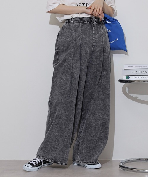 (Never) Acquiesce(ネバーアクイース)の「2タックイージーワイドパンツ(チノパンツ・メンズ・キナリ/ブラック系その他/ワンウォッシュ/ブラック/ブルー系その他2・FREE)」の3枚目の写真