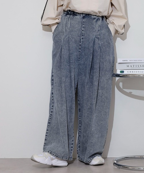 (Never) Acquiesce(ネバーアクイース)の「2タックイージーワイドパンツ(チノパンツ・メンズ・キナリ/ブラック系その他/ワンウォッシュ/ブラック/ブルー系その他2・FREE)」の5枚目の写真