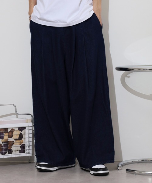 (Never) Acquiesce(ネバーアクイース)の「2タックイージーワイドパンツ(チノパンツ・メンズ・キナリ/ブラック系その他/ワンウォッシュ/ブラック/ブルー系その他2・FREE)」の20枚目の写真
