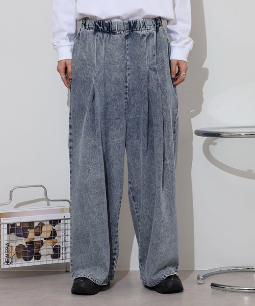 (Never) Acquiesce(ネバーアクイース)の「2タックイージーワイドパンツ(チノパンツ・メンズ・キナリ/ブラック系その他/ワンウォッシュ/ブラック/ブルー系その他2・FREE)」の6枚目の写真