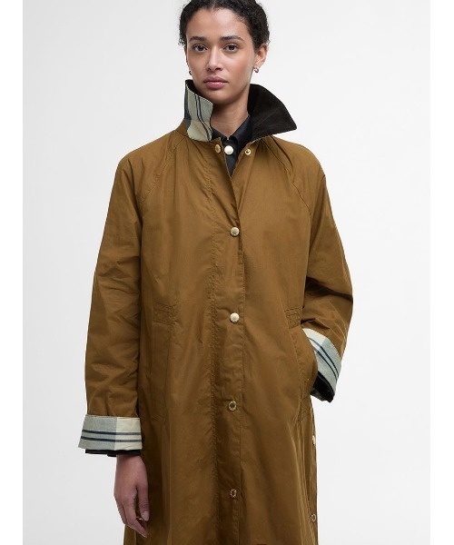 セール】Ettie ロング コート（ステンカラーコート）｜Barbour