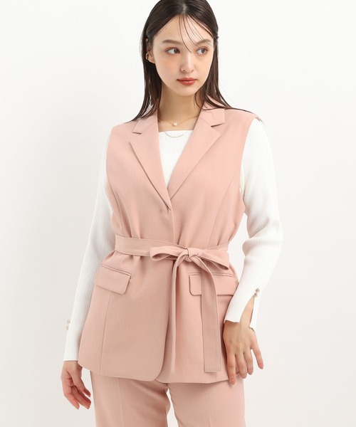 Andemiu（アンデミュウ）の「ベルトツキベスト325737（ベスト・レディース・ブラック/サンドグレー/コーラル・FREE）」の21枚目の写真