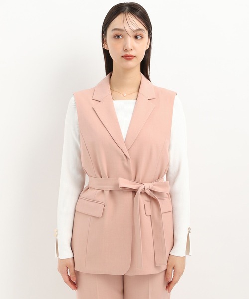 Andemiu（アンデミュウ）の「ベルトツキベスト325737（ベスト・レディース・ブラック/サンドグレー/コーラル・FREE）」の20枚目の写真