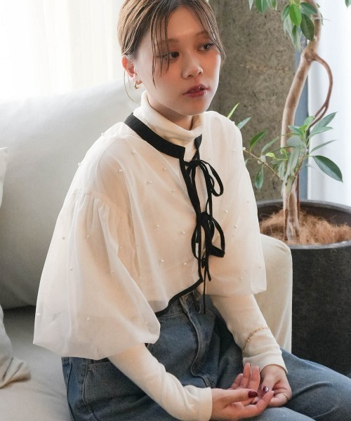 Jolie et Jolie（ジョリーエジョリー）の「【再入荷！】パール付きチュールボレロ＋キャミワンピースドレス（ドレス・レディース・ベージュ系/ブラック系1/ネイビー・M/L/LL/3L/4L/5L）」の10枚目の写真