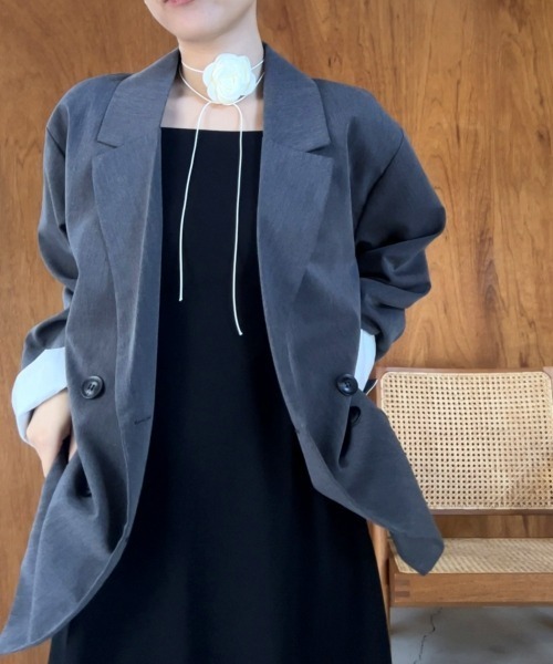 Jolie et Jolie（ジョリーエジョリー）の「【再入荷！】パール付きチュールボレロ＋キャミワンピースドレス（ドレス・レディース・ベージュ系/ブラック系1/ネイビー・M/L/LL/3L/4L/5L）」の18枚目の写真