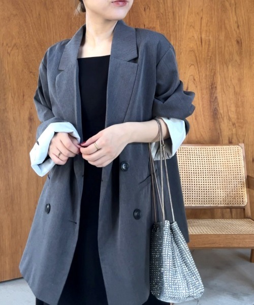 Jolie et Jolie（ジョリーエジョリー）の「【再入荷！】パール付きチュールボレロ＋キャミワンピースドレス（ドレス・レディース・ベージュ系/ブラック系1/ネイビー・M/L/LL/3L/4L/5L）」の19枚目の写真