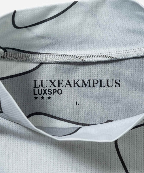 LUXEAKMPLUS（リュクスエイケイエムプラス）の「LUXEAKMPLUS(リュクスエイケイエムプラス)ゴルフ カモ柄 半袖モックネックTシャツ(吸水速乾 / UVカット)（Tシャツ/カットソー・メンズ・ブラック/ベージュ/ホワイト・S/M/L/XL/XXL）」の9枚目の写真