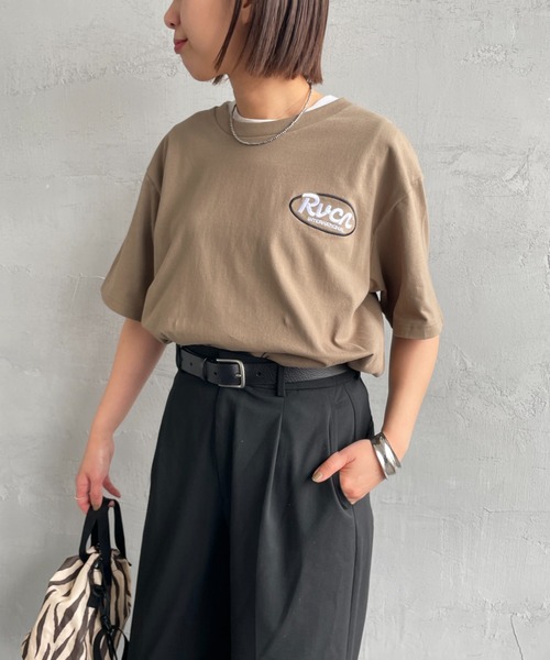RVCA（ルーカ）の「[RVCA/ルーカ] RANCH SCRIPT バックプリント ショートスリーブTシャツ（Tシャツ/カットソー・レディース・ブラック/カーキ/ホワイト・M/L/XL）」の5枚目の写真