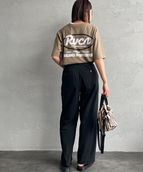 RVCA（ルーカ）の「[RVCA/ルーカ] RANCH SCRIPT バックプリント ショートスリーブTシャツ（Tシャツ/カットソー・レディース・ブラック/カーキ/ホワイト・M/L/XL）」の9枚目の写真