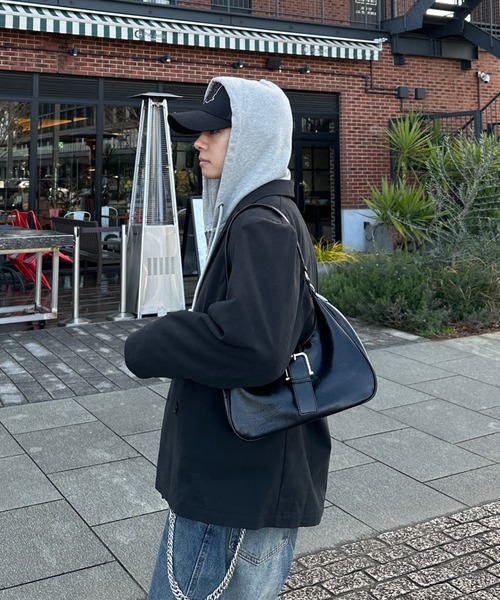 ADAMASTE（アダマスト）の「【ADAMASTE SELECT】buckle belt 2way shoulder bag - バックルベルト2wayショルダーバッグ（ショルダーバッグ・メンズ・ブラック/シルバー/ブラウン・FREE）」の6枚目の写真