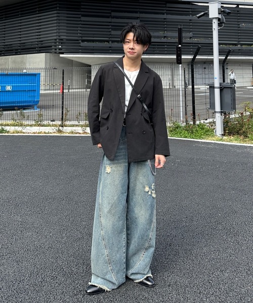 ADAMASTE（アダマスト）の「【ADAMASTE SELECT】buckle belt 2way shoulder bag - バックルベルト2wayショルダーバッグ（ショルダーバッグ・メンズ・ブラック/シルバー/ブラウン・FREE）」の20枚目の写真