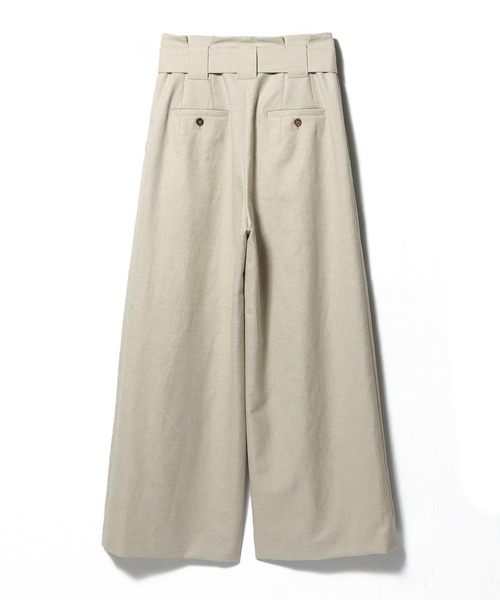 COLUMN(コラム)の「COLUMN / リネンワイドパンツ(その他パンツ・レディース・ネイビー/ライトベージュ・38/36)」の3枚目の写真