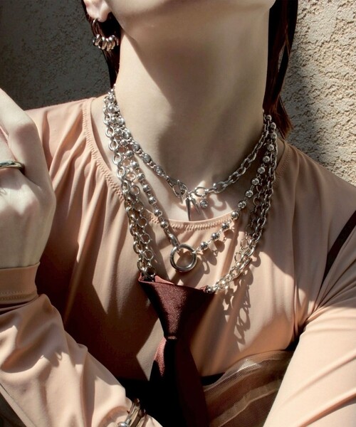 Soierie（ソワリー）の「＜Soierie＞Dark Metal ネックレス（ネックレス・レディース・シルバー・FREE）」の3枚目の写真