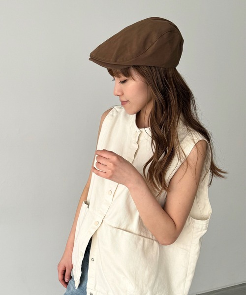 CANAL JEAN（キャナルジーン）の「El mar　コットンハンチング（ハンチング/ベレー帽・レディース・アイボリー/ブラック/ブラウン・ONE SIZE）」の3枚目の写真
