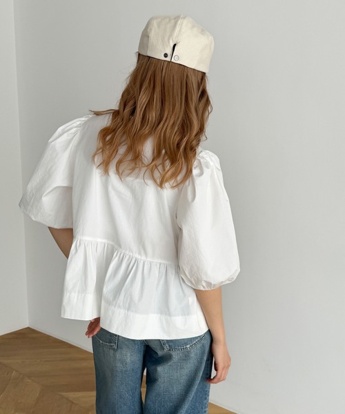 CANAL JEAN（キャナルジーン）の「El mar　コットンハンチング（ハンチング/ベレー帽・レディース・アイボリー/ブラック/ブラウン・ONE SIZE）」の4枚目の写真