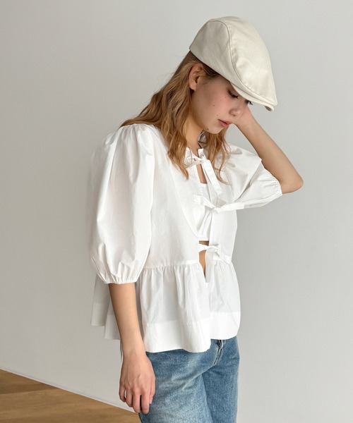 CANAL JEAN（キャナルジーン）の「El mar　コットンハンチング（ハンチング/ベレー帽・レディース・アイボリー/ブラック/ブラウン・ONE SIZE）」の5枚目の写真