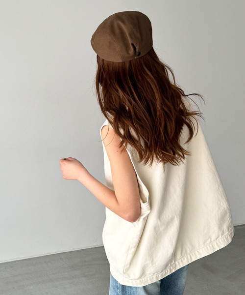 CANAL JEAN（キャナルジーン）の「El mar　コットンハンチング（ハンチング/ベレー帽・レディース・アイボリー/ブラック/ブラウン・ONE SIZE）」の7枚目の写真