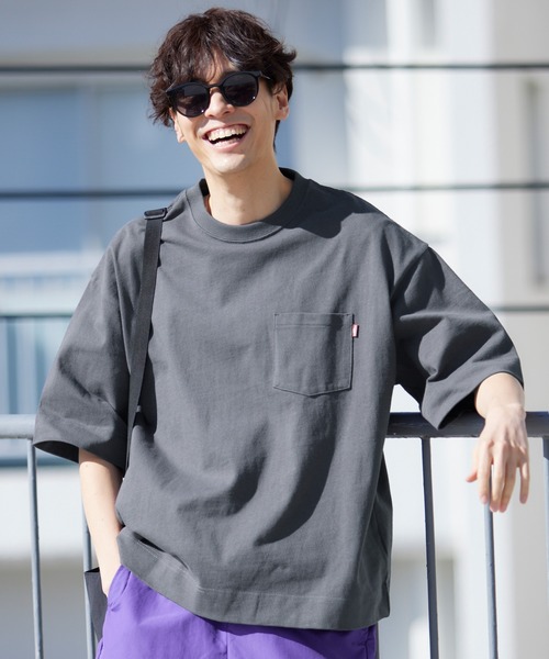 coca（coca）（コカ）の「MAXヘビーウェイトポケットTシャツ（Tシャツ/カットソー・メンズ・ホワイト/チャコール/ネイビー/ライトベージュ・M/XL/L）」の3枚目の写真