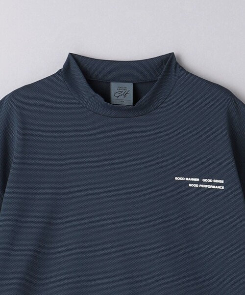 UA Golf メンズワイドハイネックポロシャツ UNITED ARROWS GOLF ポロシャツ メンズ ロゴ ワイド ハイネック
