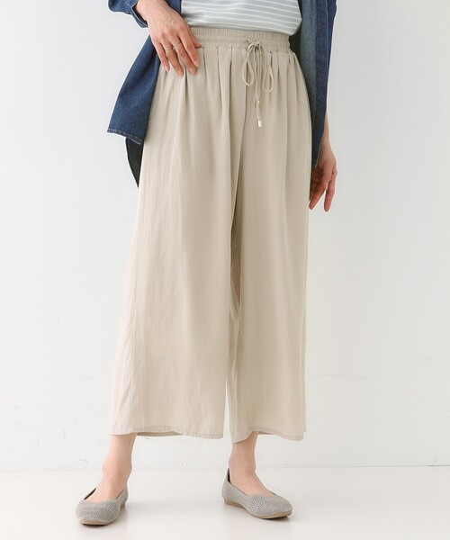 DRESKIP（ドレスキップ）の「【高レビュー/着丈選べる】さらり柔らか マットサテンワイドパンツ（その他パンツ・レディース・アイボリー系6/ブルー系その他/イエロー系その他/ブラック系6/チャコールグレー/ナチュラル・01/02/03/04/36/38/40/42）」の17枚目の写真