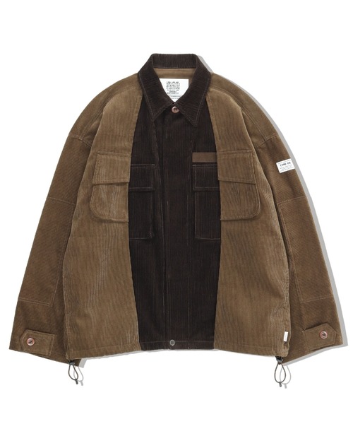 elephant TRIBAL fabrics(エレファントトライバルファブリックス)の「elephant TRIBAL fabrics Double Military Jacket(カバーオール・メンズ・ブラック/ブラウン・FREE)」の2枚目の写真