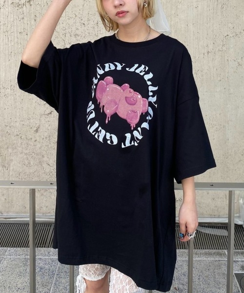 Candy Stripper（キャンディストリッパー）の「JELLY PEPE BIG BIG Tシャツ（Tシャツ/カットソー・レディース・ライトブルー/ブラック/オフホワイト・FREE）」の3枚目の写真