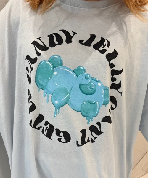 Candy Stripper（キャンディストリッパー）の「JELLY PEPE BIG BIG Tシャツ（Tシャツ/カットソー・レディース・ライトブルー/ブラック/オフホワイト・FREE）」の19枚目の写真