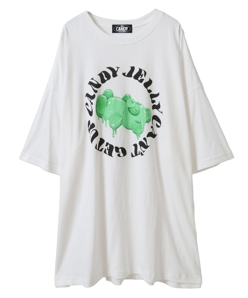 Candy Stripper（キャンディストリッパー）の「JELLY PEPE BIG BIG Tシャツ（Tシャツ/カットソー・レディース・ライトブルー/ブラック/オフホワイト・FREE）」の9枚目の写真