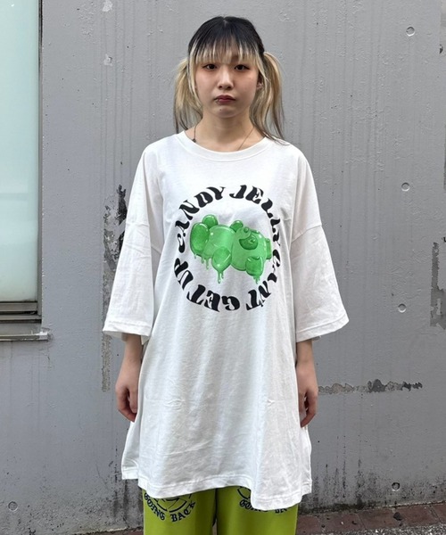 Candy Stripper（キャンディストリッパー）の「JELLY PEPE BIG BIG Tシャツ（Tシャツ/カットソー・レディース・ライトブルー/ブラック/オフホワイト・FREE）」の15枚目の写真