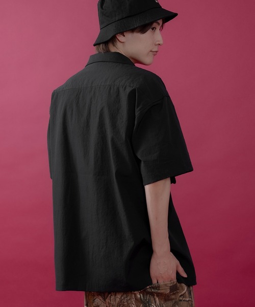 SIDEWAY STANCE（サイドウェイスタンス）の「【SIDEWAY STANCE】ポリワッシャー 半袖 ワークシャツ（シャツ/ブラウス・メンズ・カーキ/ブラック/ネイビー・LARGE/MEDIUM/SMALL/X-LARGE）」の9枚目の写真